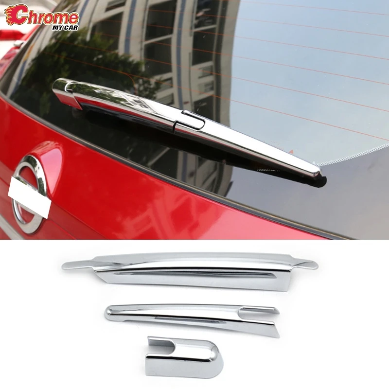 For Nissan Rogue X-Trail T32 2014 2015 2016 2017 2018 2019 Chrome Rear Window Wiper Arm Blade Cover Trim Overlay Nozzle Molding