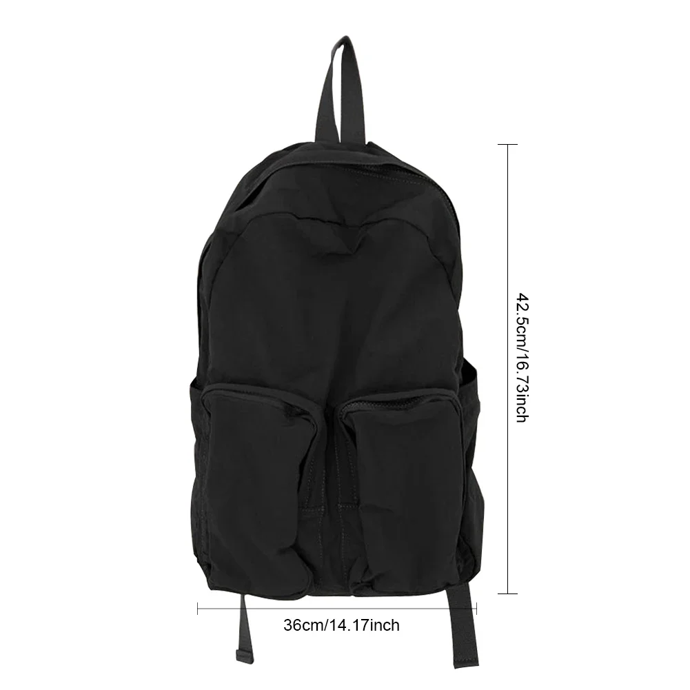 Nylon Commuting Backpack Adjustable Shoulder Straps Unisex Leisure Rucksack Multi-pocket Large Capacity for Men Women/Kids/Girls