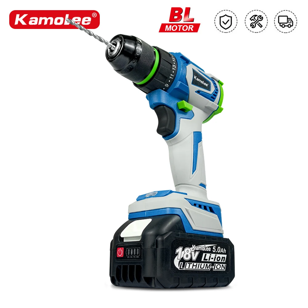 

10MM Brushless Electric Impact Drill Cordless Screwdriver Lithium Battery Charging Hand Drill For Makita 18V Battery