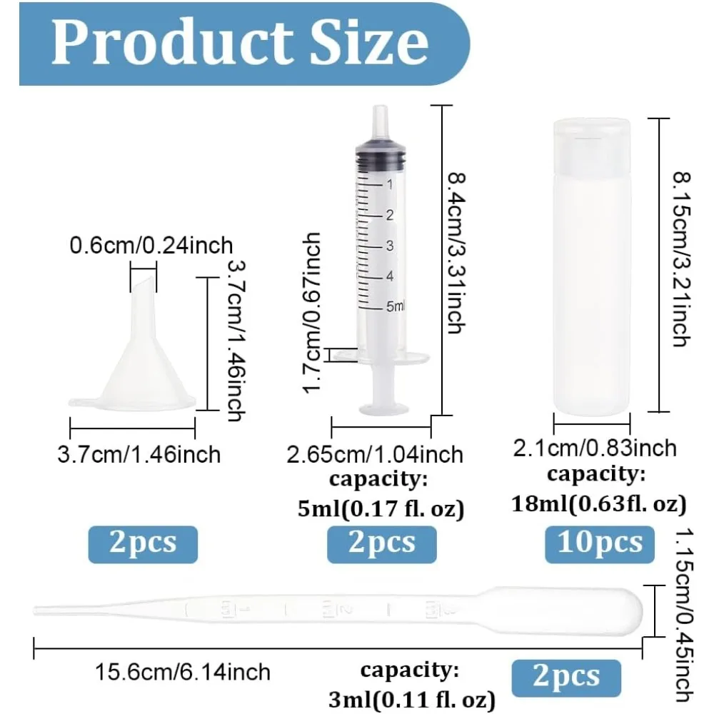 10 Pack 18ml 0.6oz Small Travel Squeeze Bottles - Refillable Makeup Foundation Container Sample Bottles Tubes for Toiletries