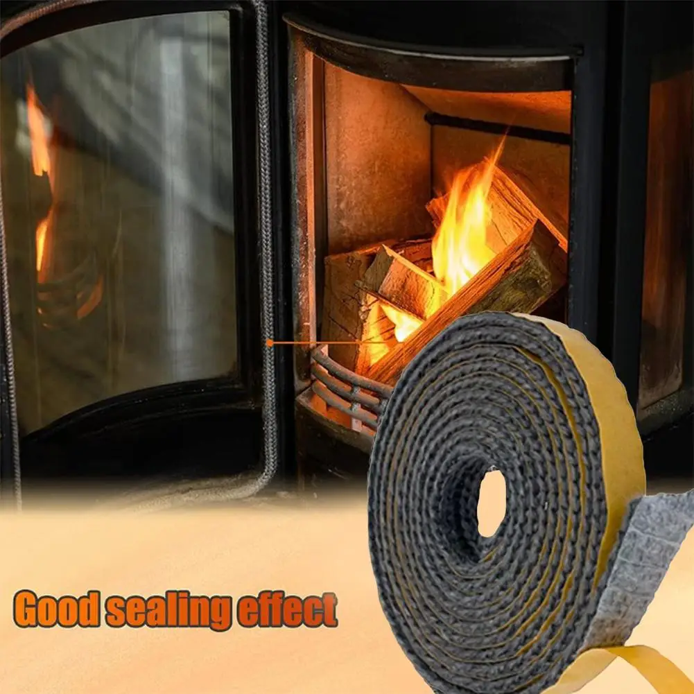 For Chimneys Fiberglass Sealing Tape Chimney Sealing Tape Wear Fiberglass Material Adhesive Back Effective Heat Insulation