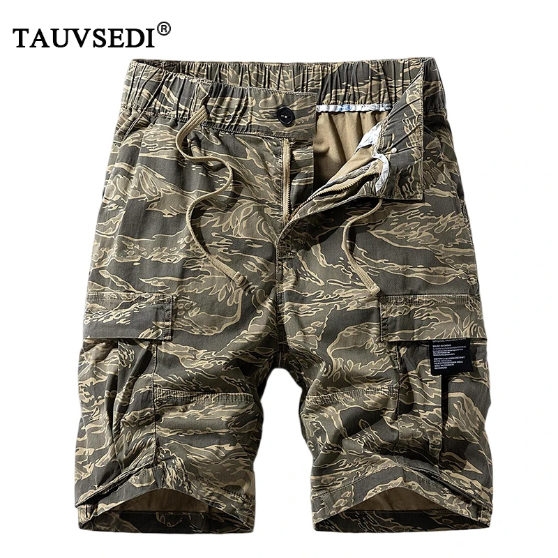 

Летние мужские хлопковые камуфляжные шорты-карго, мужские пляжные шорты для бега, уличные шорты с несколькими карманами, мужские свободные шорты-бермуды, винтажные классические шорты