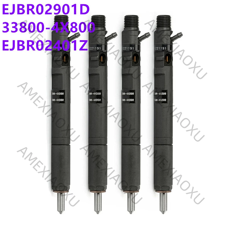 4Pcs EJBR02901D Diesel Injector 33801-4X800 Fit For HYUNDAI Terracan 4x4 2.9L AMEXIAOXU