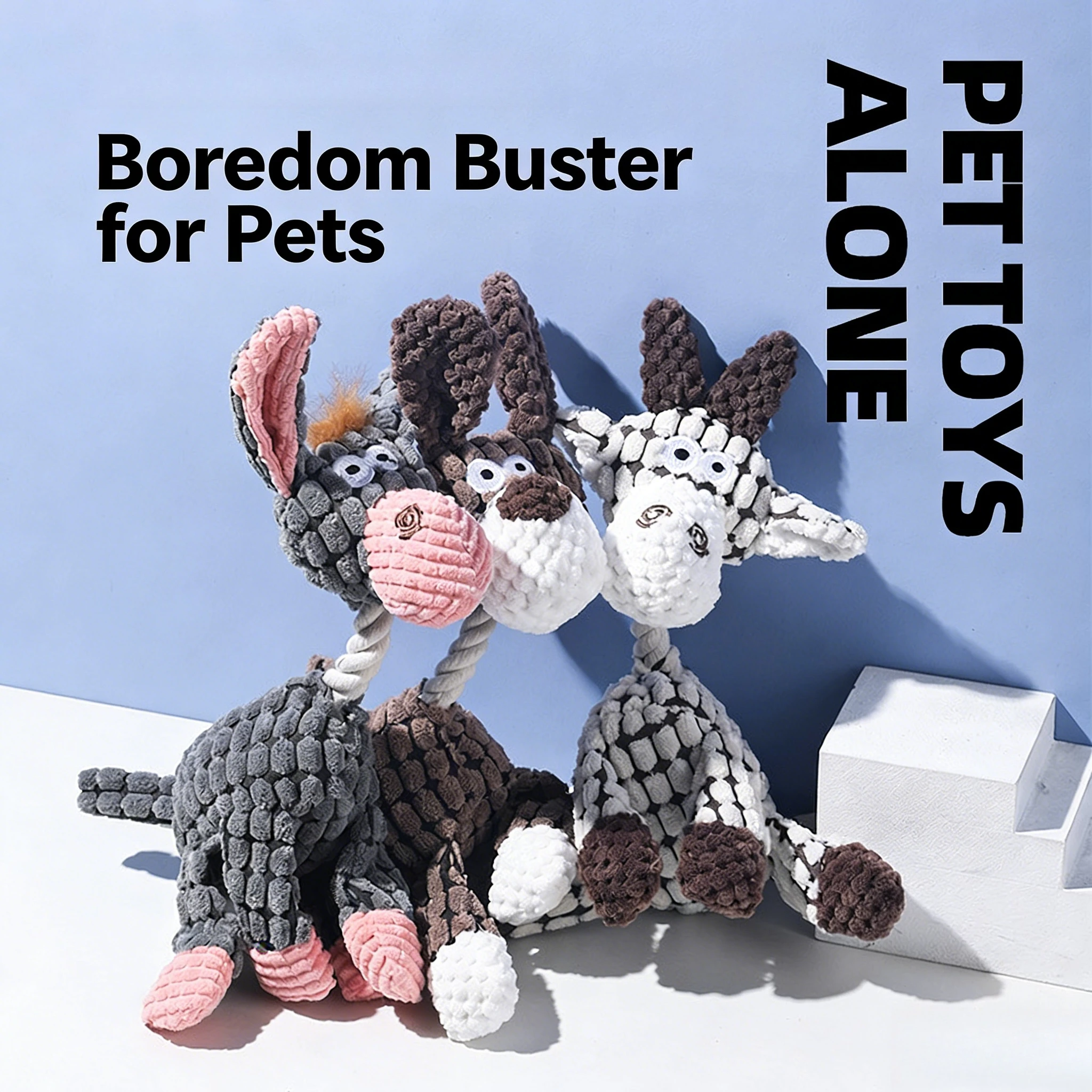 Plush Dog Toy for Puppies - Bite Resistant Squeaky Toys in Animal Shapes Popular Pet Voice Toys for Grinding Teeth.