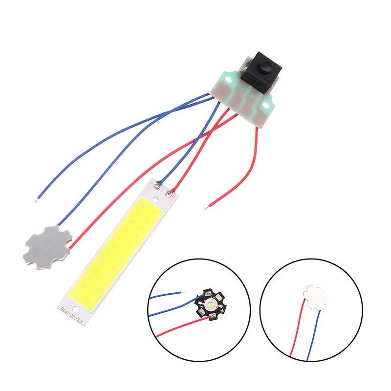 แผงไฟ LED แบบคู่พร้อมสวิตช์ควบคุมไฟฉาย DC 3.7-5V ไฟกลางคืนโคมไฟตั้งโต๊ะอุปกรณ์เสริมแบบทำมือ