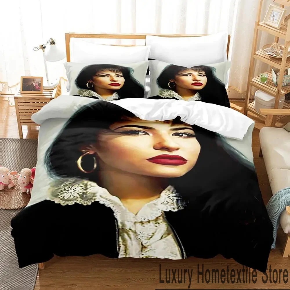 

3D Print Selena Bedding Set Boys Girls Twin Queen King Size Duvet Cover Pillowcase Bed boys Adult Home Textileextile