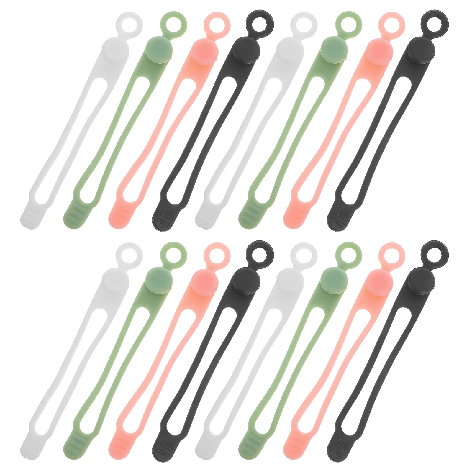 

24 Pcs Strap Elastic Cable Cable Organizer Ties Reusable Wire Organizer Cord Management Desk Tidy Travel Accessories