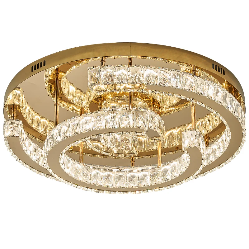 Modern Light Luxury Gold Ceiling Ceiling Ceiling LED Crystal Light Home Living Room Master Bedroom Dining Room Kitchen Lighting