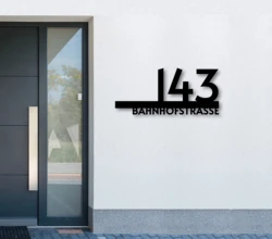 Modern House Number Plaque Door Plate Custom Floating 5MM Acrylic 3D Letters Street Name Address Sign Plate Outdoor Wall Art