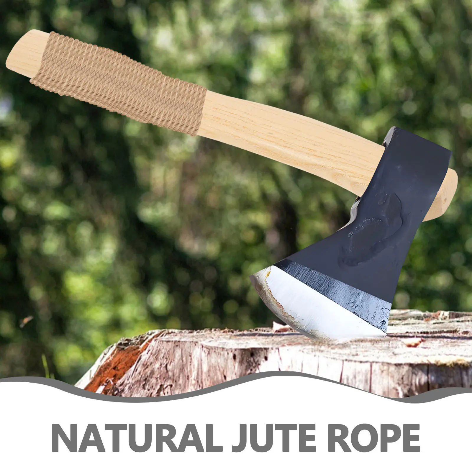 4 Rolls Axe Handle Twisted Jute Rope Cord Vintage Hand Braided Non Slip Grip Garden Wrapping Twine Decorative Natural Craft