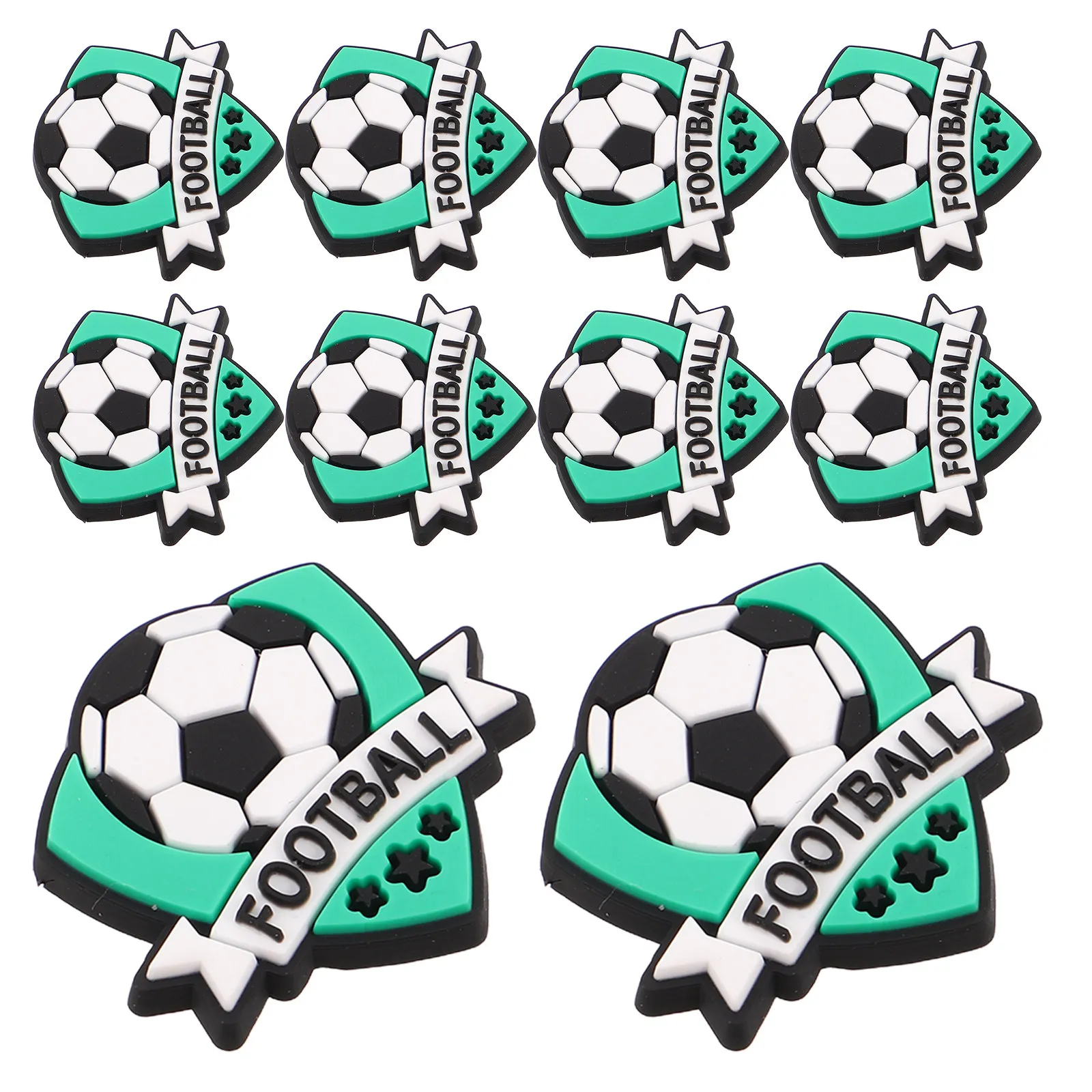 

40Pcs Soccer Pencil Clip Topper PVC Stationery Charm for Notebooks Folders Classroom Rewards Back to School Supplies Fun Paper