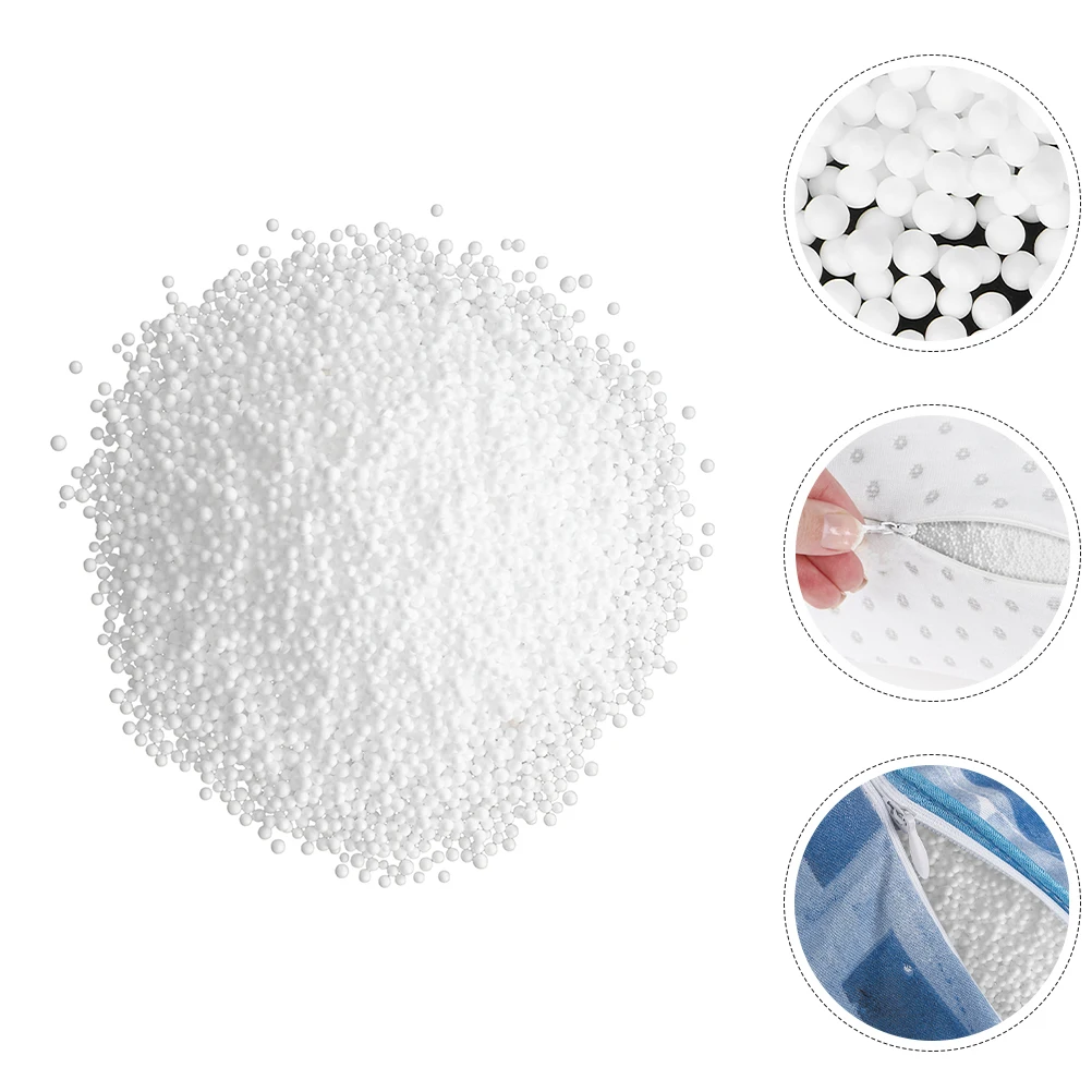 Sac de haricots en particules de mousse pour canapé, matériaux en peluche, boules de remplissage en vrac, coussin de canapé blanc, oreiller, perles de remplissage, remplissage de chaises doux