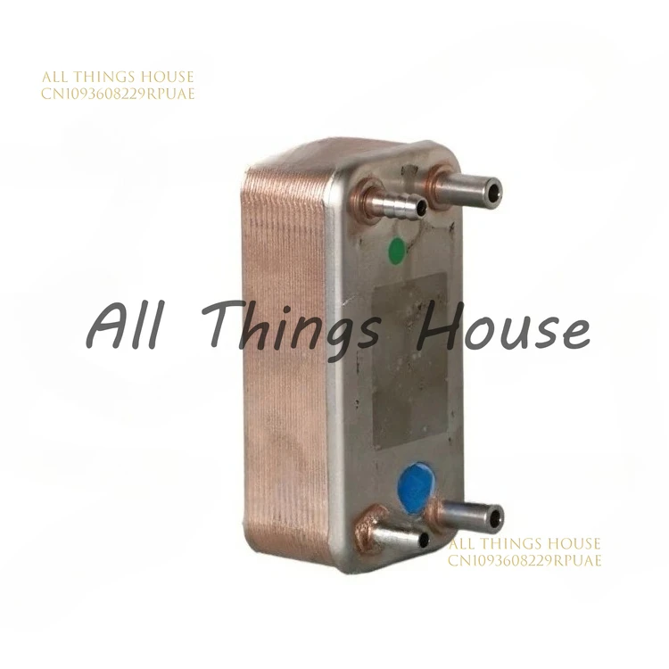 

Evaporative condenser, cooler, a miniature flat plate type heat exchanger made of stainless steel