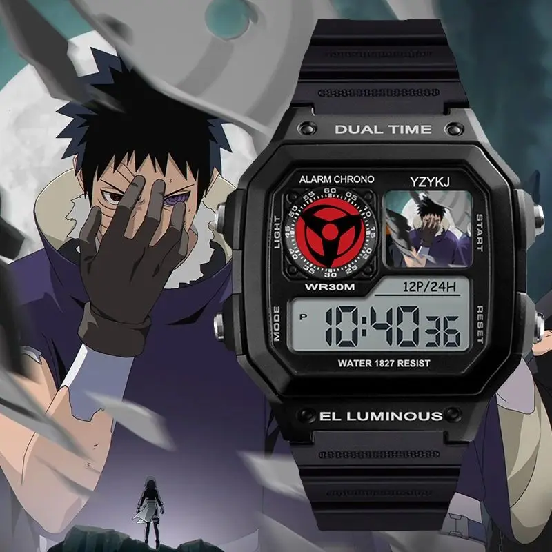 

Naruto Children's Watch Electronic Watch Alarm Clock Timer Waterproof Luminous Student Watch Cartoon Uzumaki Naruto Holiday Gift
