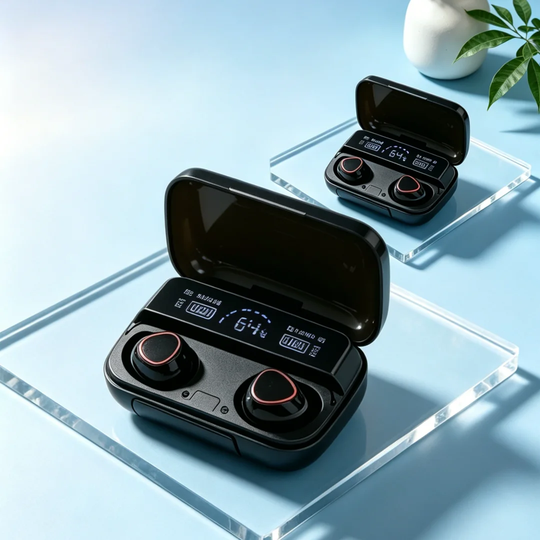 Auriculares Bluetooth TWS M10, auriculares manos libres con pantalla LED, auriculares Bluetooth HiFi estéreo, auriculares inalámbricos para música, auriculares impermeables para juegos