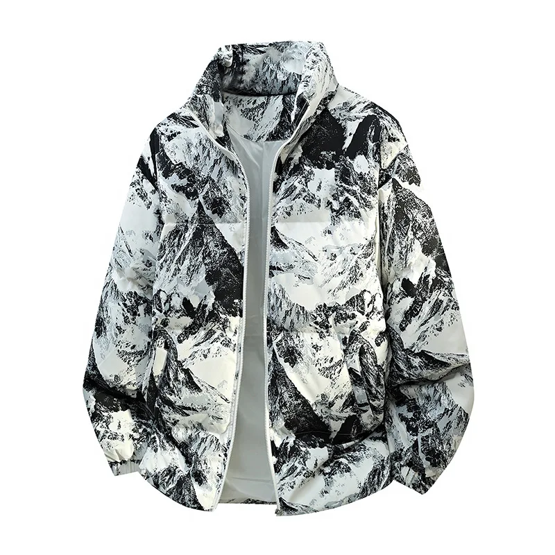 

Print Casual Jacket Men Winter Camouflage Parkas Jacket Fashion Korean Thick Warm Parkas Coat Male Streetwear Cool Hipster 2025