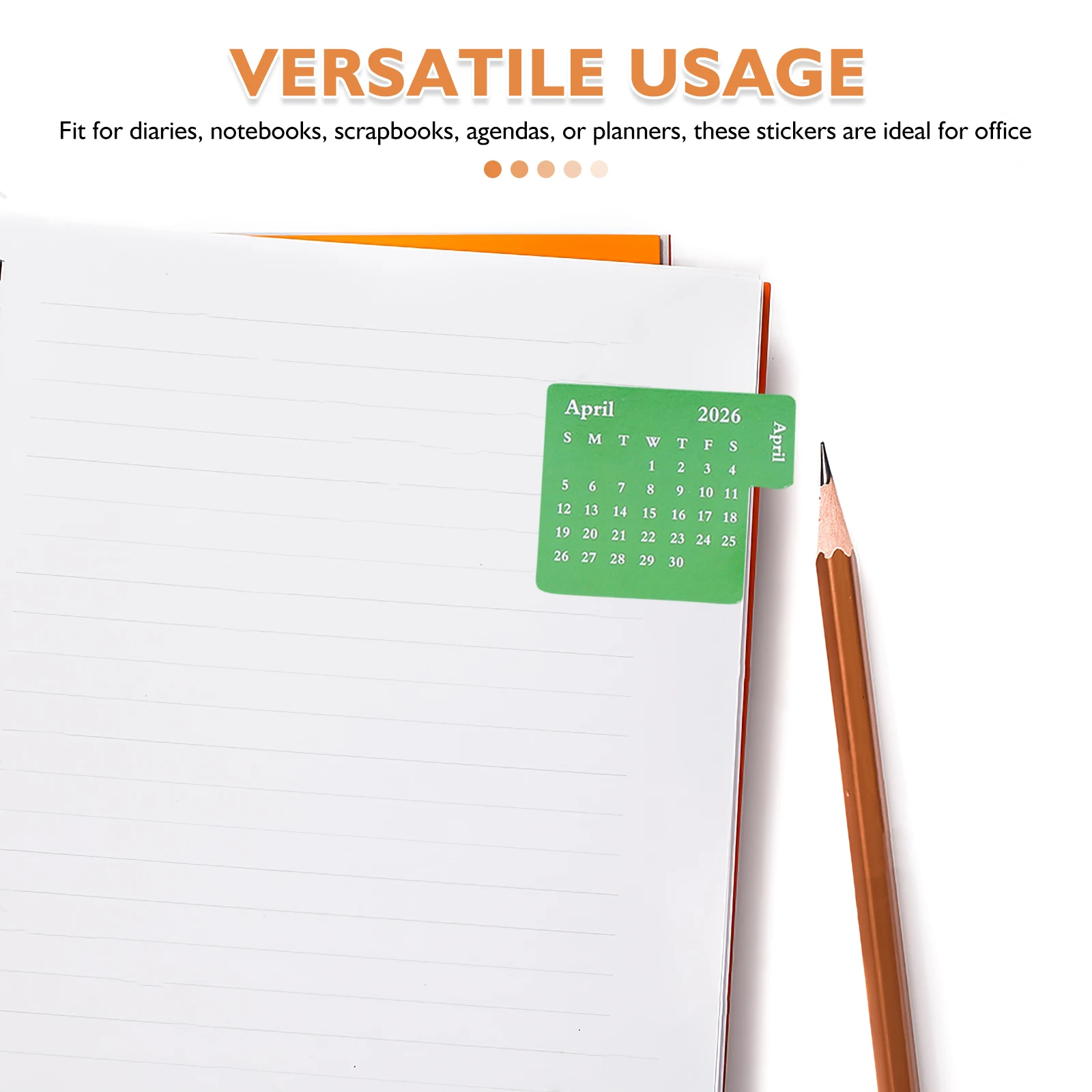 12Set 2026 DIY Calendar Stickers Monthly Planner Tabs Labels for Notebook Journal Diary Sticky Page Markers Scheduling Aid