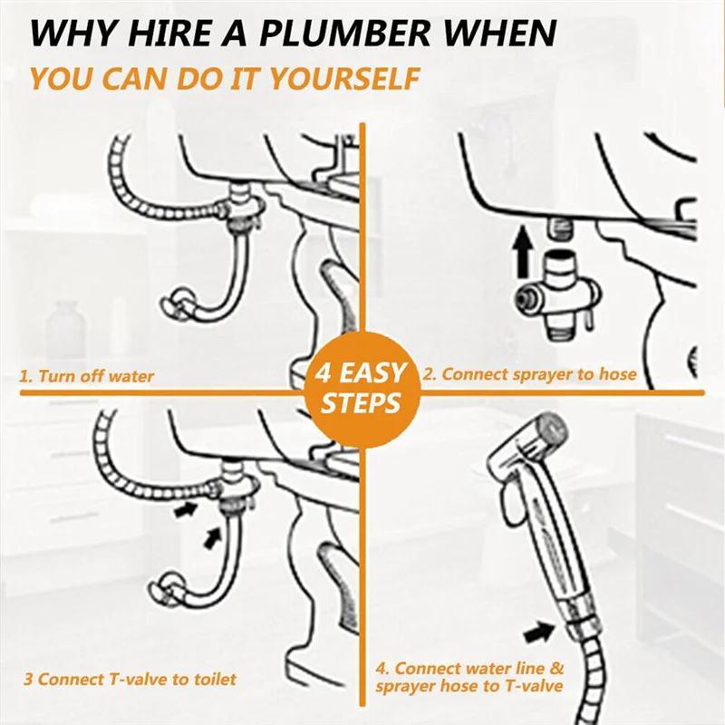 

B82B-Ручной распылитель для биде и унитаза из нержавеющей стали, настенный смеситель-распылитель, насадка для душа в ванной комнате