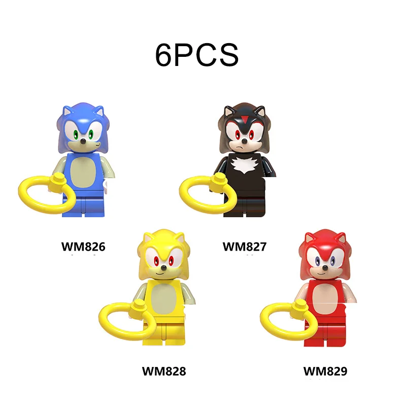 Hedgehog Buildable Block Toys Of Amy Rose And Shadow Cattoon Anime Characters！ - view 3