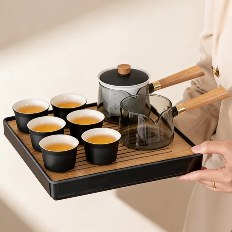 Luxury Tea Set Household Kung Fu Teapot Teacup Tea Tray Gift Box Side Handle Tea Infuser High-end Gift Box Customization Teaset