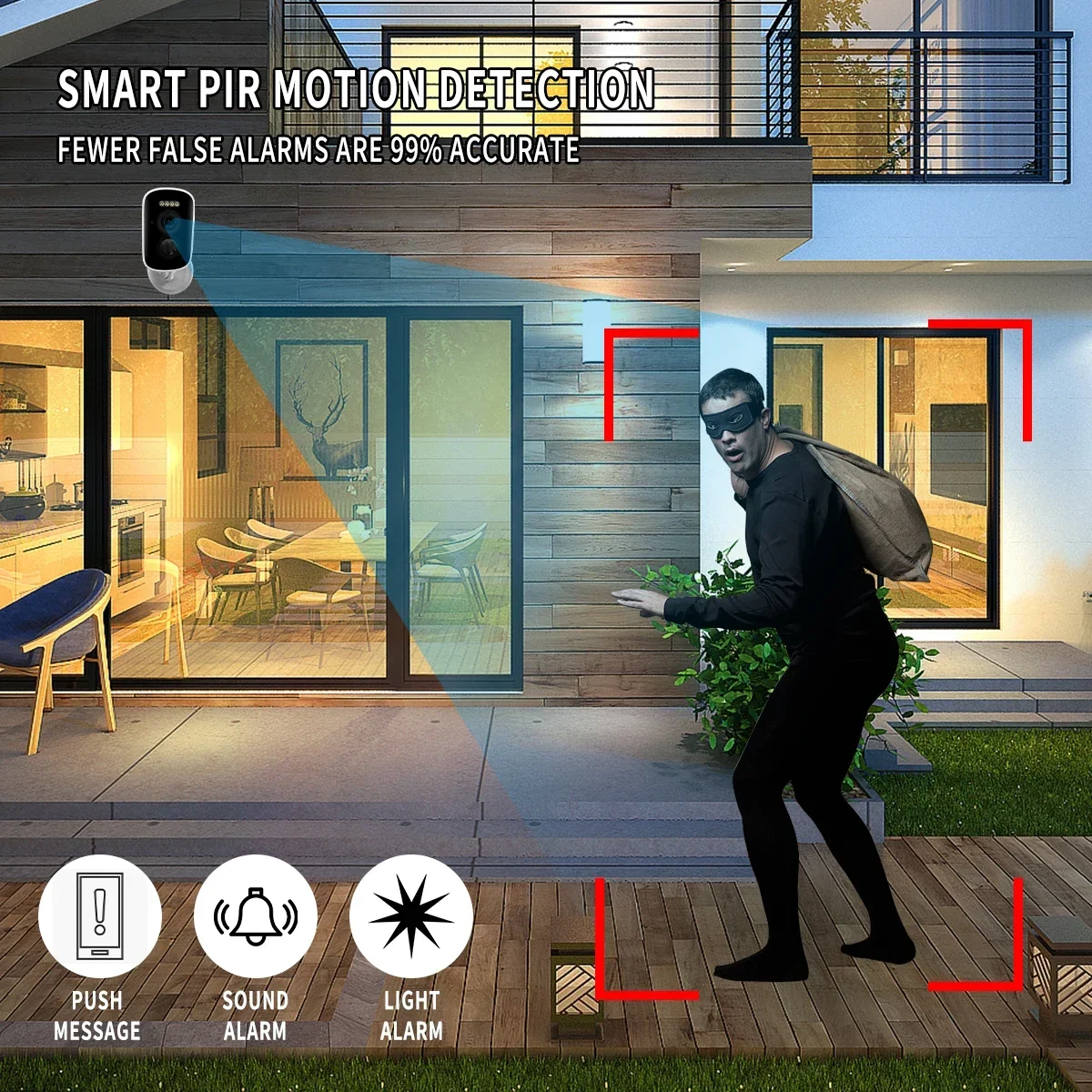 Baby monitor, telecamera per sport all'aria aperta da 4 MP Telecamera di rete remota wireless per visione notturna a infrarossi