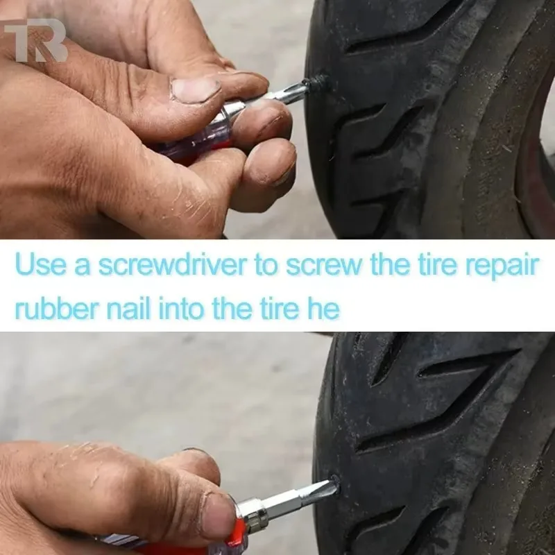 

Rubber Nail Tire Repair Screws Fast Tool for Car Auto Motorcycle Truck Tractor Wheel Vacuum Self-Service Tyre Puncture Repair