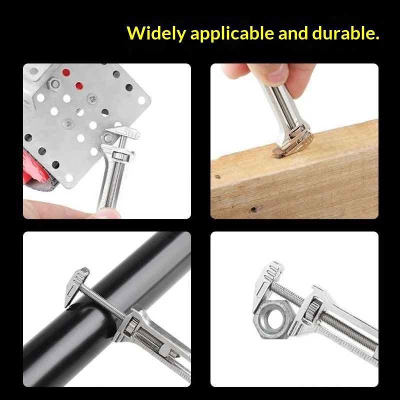 Portable Multifunctional Micro Caliper Adjustable Wrench EDC Mini Wrench Multifunctional Key Pendant Small Board