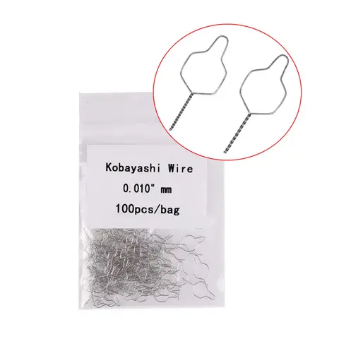 500Pcs Dental Orthodontic Kobayashi Wires Short Metal Dental Ligature Tie 0.010 Orthodontic Kobayashi Ligature Ties 0.012