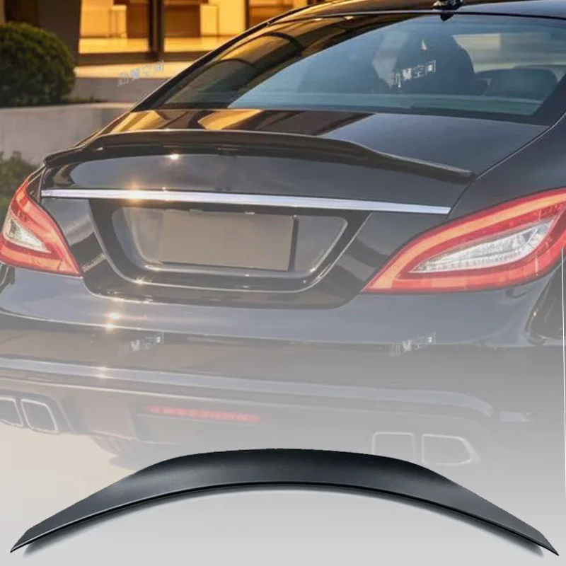 PSM Style Real Carbon Fiber Rear Trunk Spoiler Lip Wing For Mercedes-Benz CLS-Class W218 Car Modification Accessories