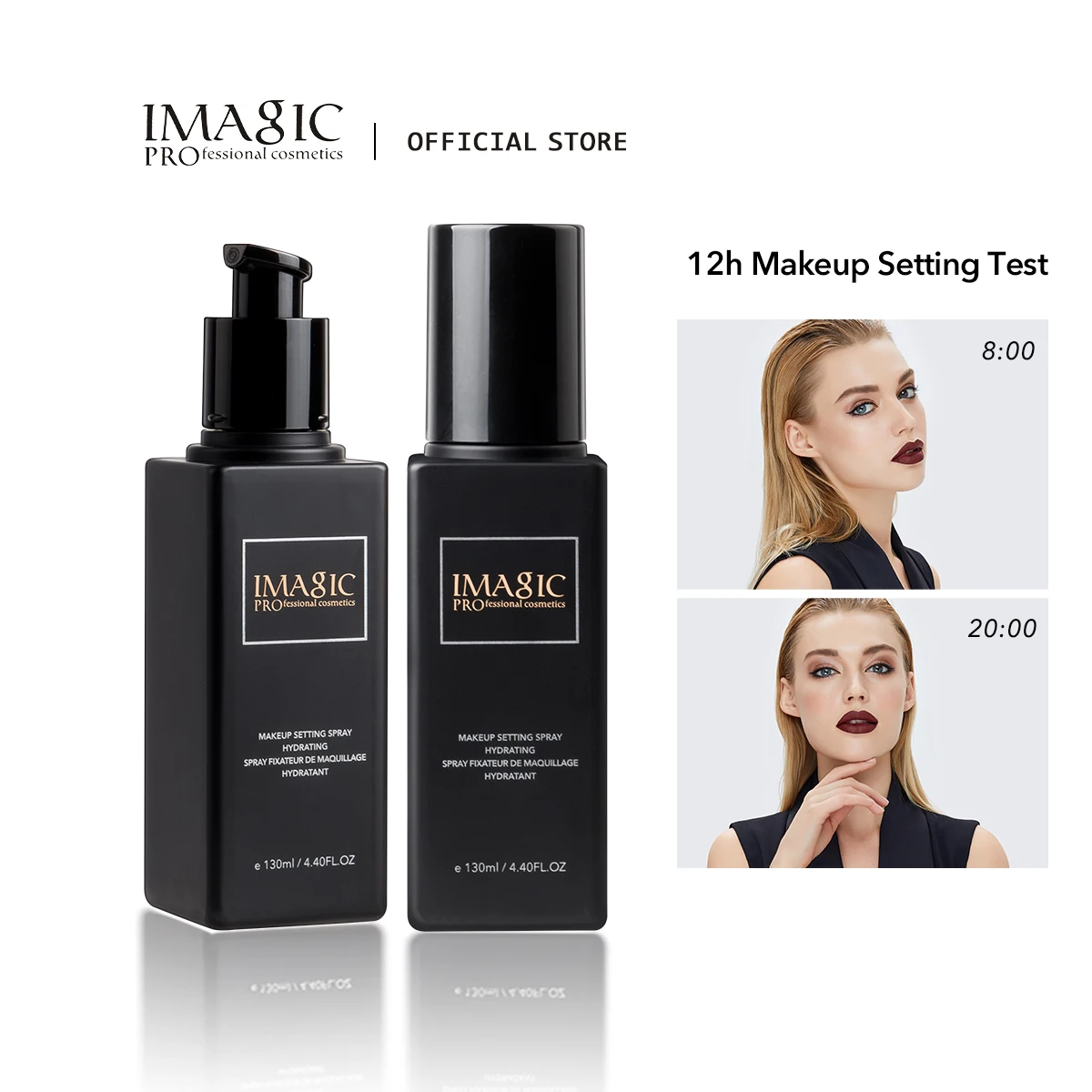 IMAGIC Fixed Makeup Spray Matte Long Lasting Moisturizing Fine Water Mist Face Oil Control Natural Sweatproof Makeup Cosmetic