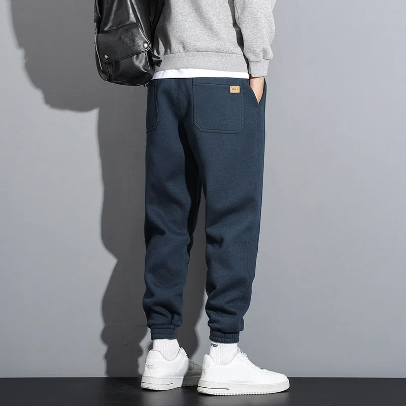Pantalon de sport décontracté à taille élastique pour hommes, pantalon de survêtement de jogging, pantalon de course, pantalon d'entraînement, salle de sport, fitness, document solide, FJM, automne, hiver