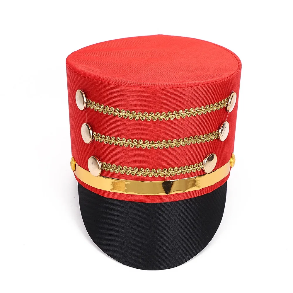 Hat-nutcrackers Marching Band Hat Cosplay Show Skin-friendly Drum Major Master Hats Photography Themed Party Soldier Top Cap