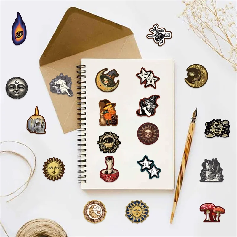 10/30/50PCS Vintage Sonne Mythologie Klebrige PVC Aufkleber Ästhetische DIY Dekoration Scrapbooking Hand Buchhaltung Liefert für Kinder