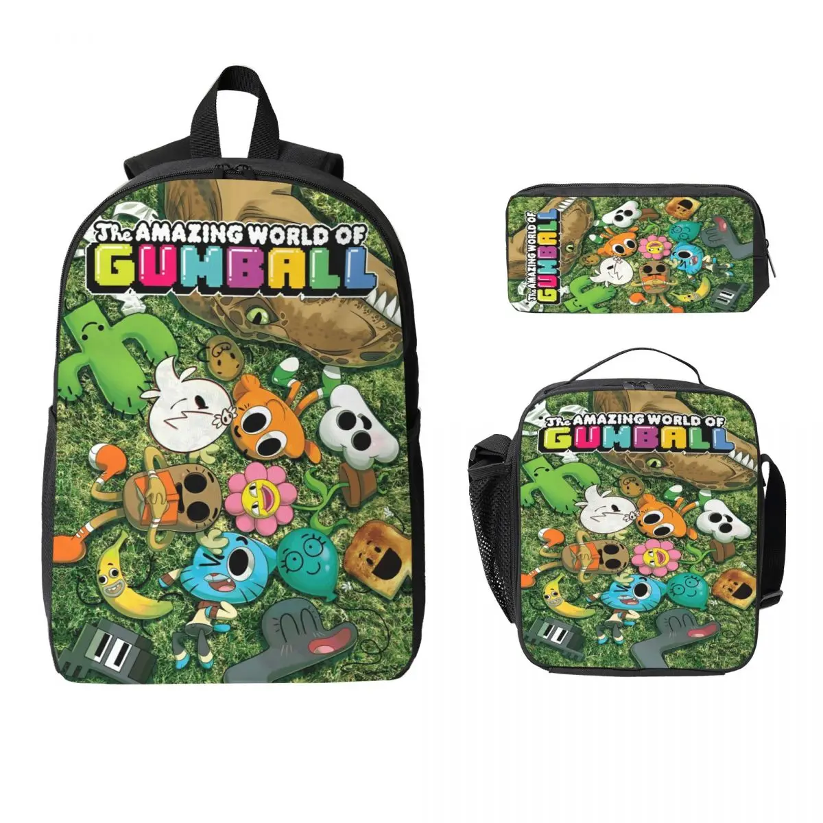 

Набор рюкзаков The Amazing World Of Gumball для девочек и мальчиков, пеналы, наборы сумок для книг с ланч-бокс для школьников, рюкзак
