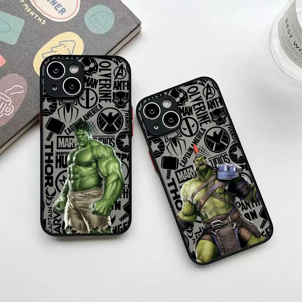 Marvel The Hulk Incredible Phone Case For Apple iPhone 16 ProMax 14 13 12 11 16 Plus Mini 15 Pro Max Case Funda Matte Back Cover