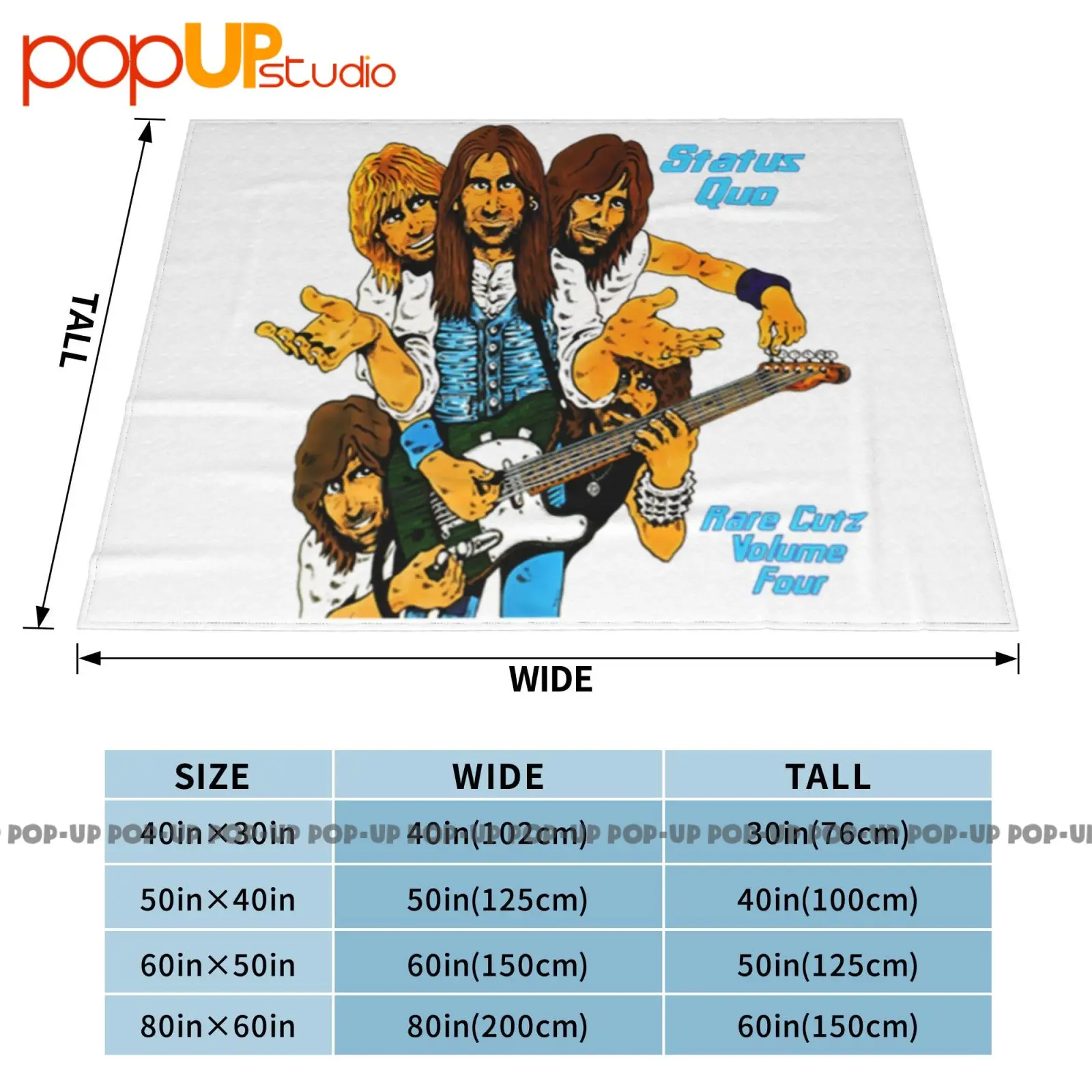 بطانية Status Quo Band Rock فائقة النعومة، غطاء أريكة شتوي، أغطية سرير #5