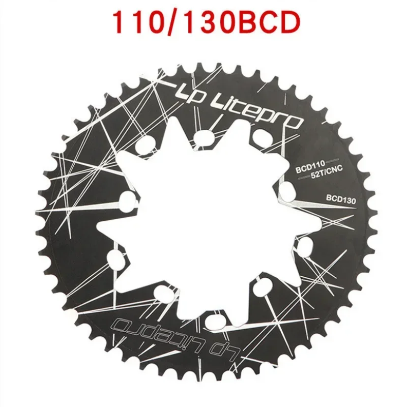 Litepro 110BCD 130BCD Oval Chainring 110/130MM 52/54/56/58/60T for Brompton Folding Bike Crankset Road Bicycle Chainwheel