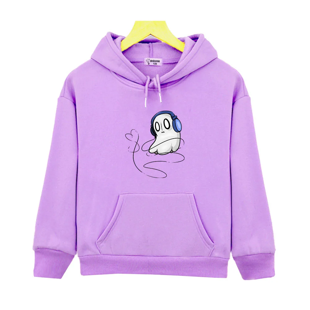 Music Is Love Hoodies Undertale Game Ghost Sweatshirt for Kids Clothes Boy Girls Clothing Cartoon Napstablook Pullovers unisex