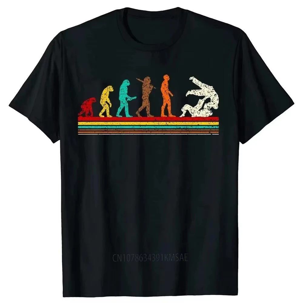 

Evolution Judo Retro Martial Arts Jiujitsu Gift Holiday Xmas Classic T Shirts Summer Graphic Cotton Streetwear Gifts T-shirt