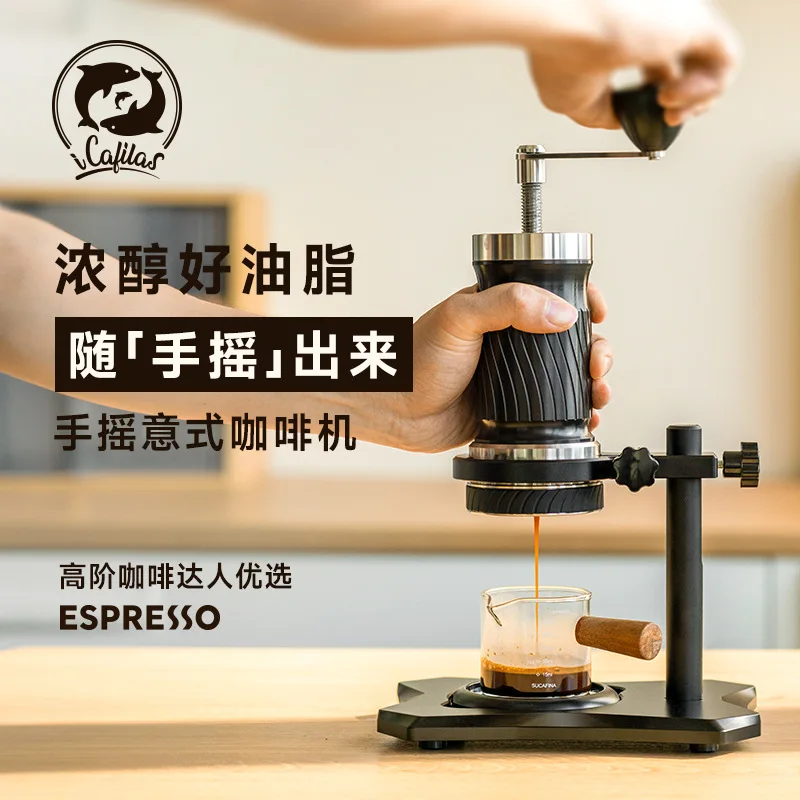 Hand-Cranked Espresso Machine Portable Manual Coffee Press for Travel and Outdoor Use 2