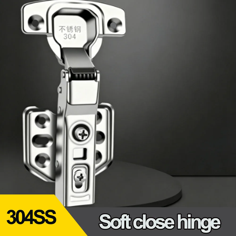 304 SS Hydraulic Soft Close Cabinet Hinge Adjustable Damping Buffer Hinge /Home Furniture Door Hardware Fitting