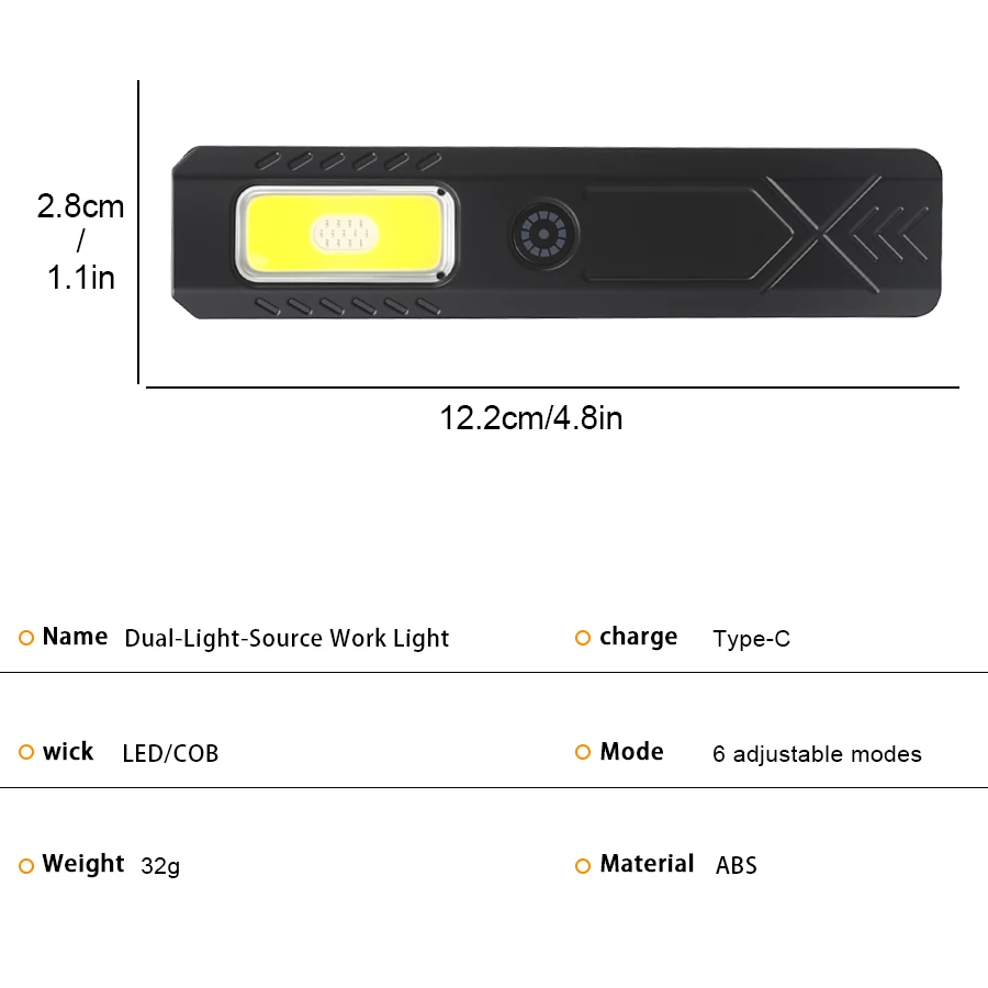 Picture 7: Rechargeable LED Handheld Flashlight 600LM Powerful Mini COB Flashlight Outdoor Camping Fishing Flashlight Pen Clip Lantern