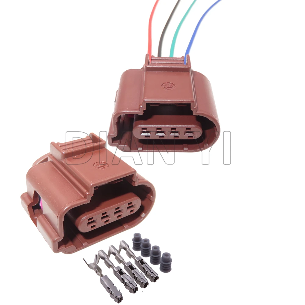 1 Set 4 Way Starter Car Waterproof Socket For VW Audi 8K0973704A 8K0973704A Car Pressure Oxygen Sensor Wire Connector with Wires