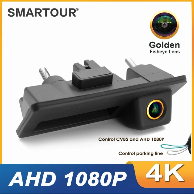 4K CCD AHD 1080P 180 °   Kamera cofania w uchwycie klapy bagażnika do VW Passat Golf Polo B6 B7 Jetta Tiguan Touareg Audi A3 A4 A5 A6