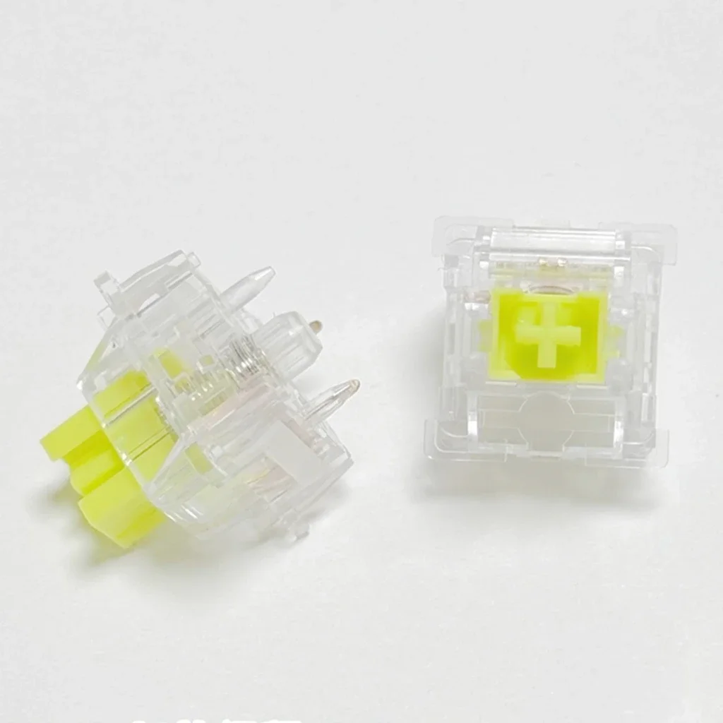 Outemu Crystal Transparency Switch Peach V3 Lemon V3 5Pin Custom Mechanical Keyboard Linear Tactile Mute Switches Lubed Hot Swap