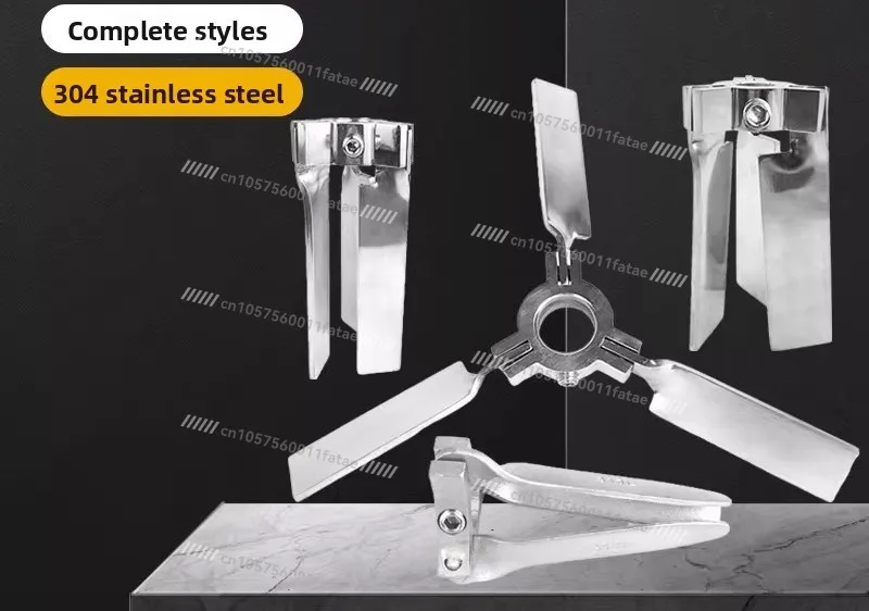 304 Stainless Steel Folding Umbrella‑Type Mixer Agitator Blade, High‑Speed Expandable Retractable Impeller for Industrial Mixing