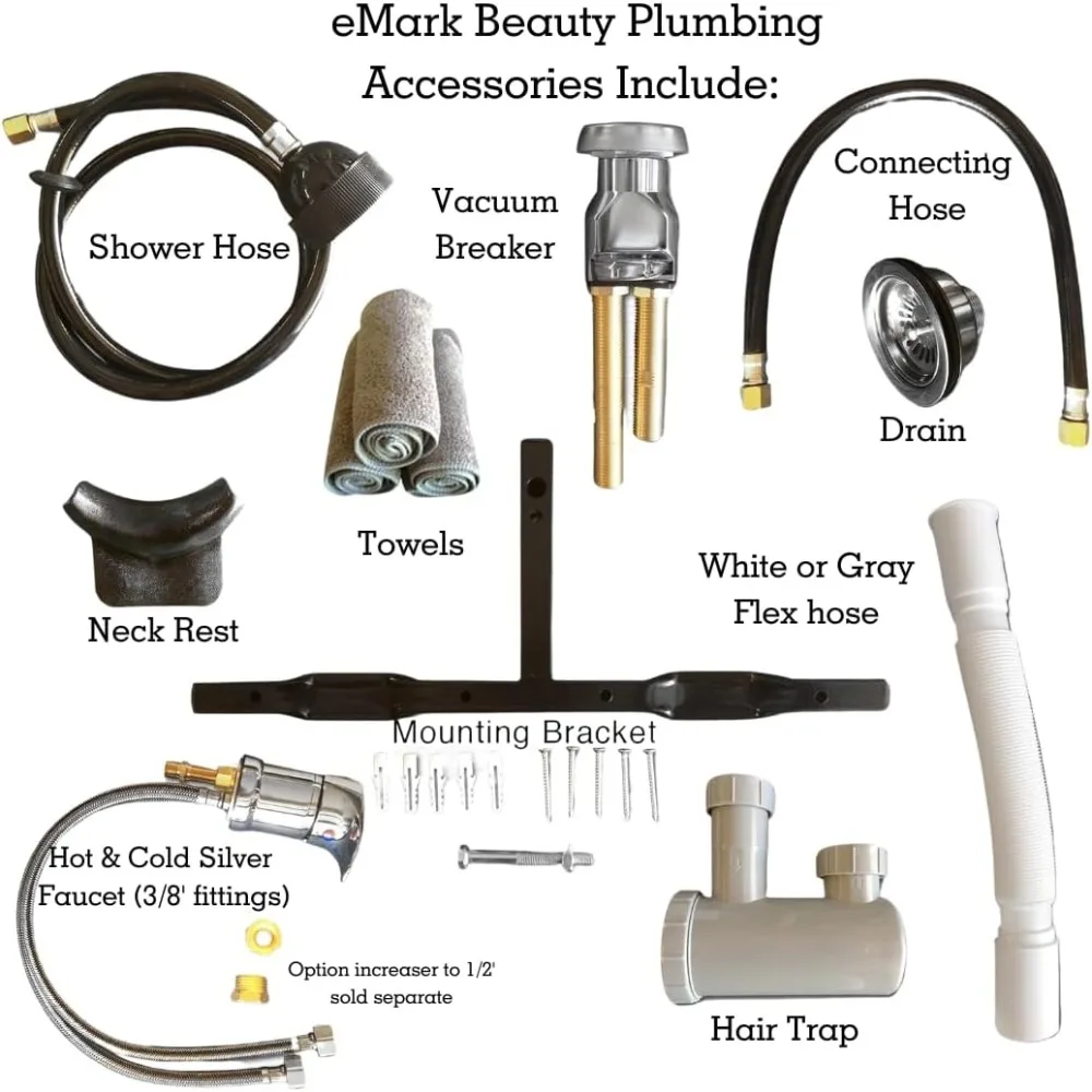 وعاء شامبو بلاستيكي ABS مثبت على مربع أسود، خزانة سوداء