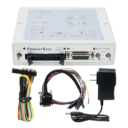 Imagen 1 del producto PCM Flash NEWBest Power Box Programador ECU JTAG PowerBox para a través de J2534 Funciona con conectores de caja de alimentación Openport 2.0 Adaptadores completos