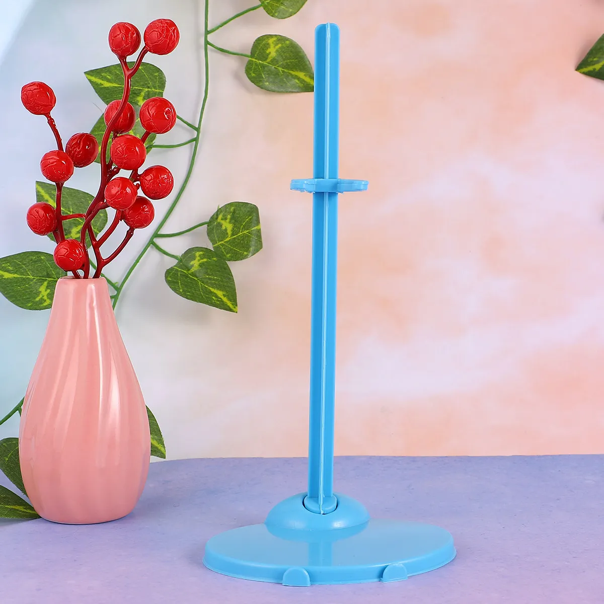 20Pcs Stand Clip Holder Fixed Support Frame Transparent Blue Plastic Universal Accessories for Kids Girls Stand Holder
