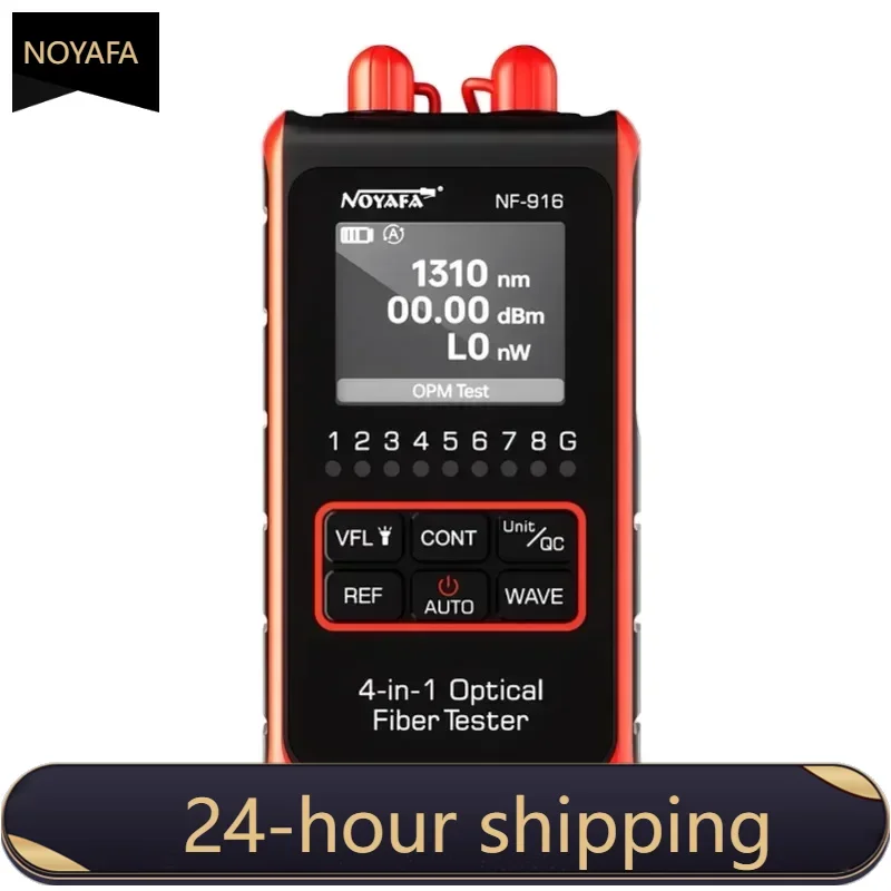 

ZHOUCE NF-916 Fiber Optical Power Meter VFL REF FC SC ST Visual Fault Locator LCD Display Fiber Optic Cable Tester Network Tools